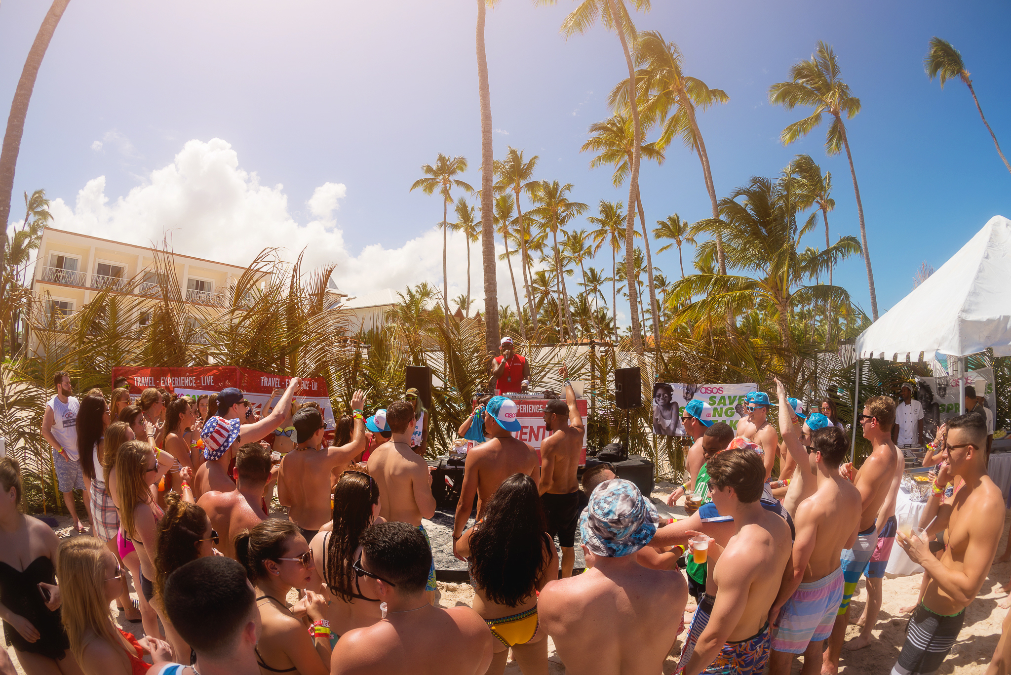 Students dancing to a live DJ during their Graduation week 