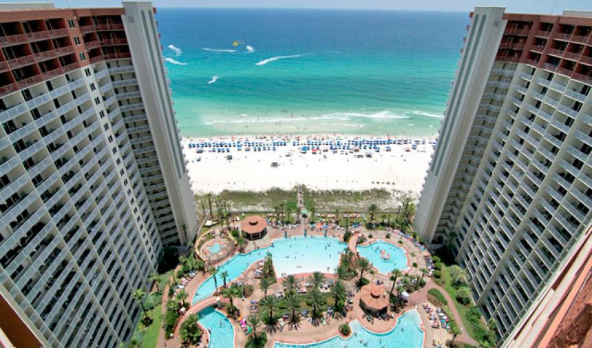 Shores of Panama Condominiums Beach and Pool from Hotel