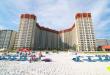 Shores of Panama Condominiums Exterior from Beach